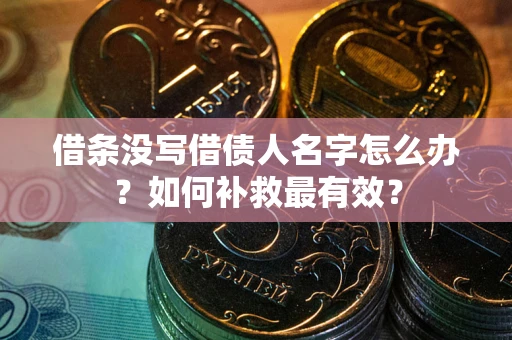 北京借条没写借债人名字怎么办？如何补救最有效？