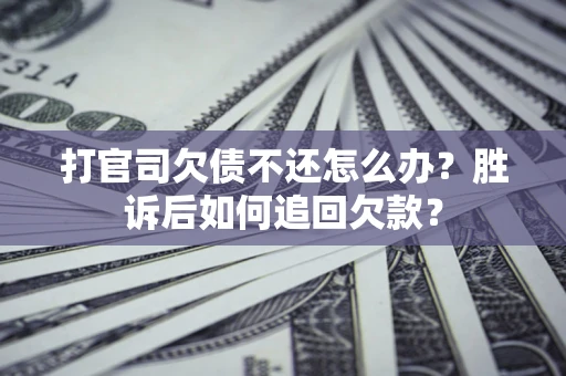 北京打官司欠债不还怎么办？胜诉后如何追回欠款？