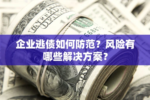 北京企业逃债如何防范？风险有哪些解决方案？