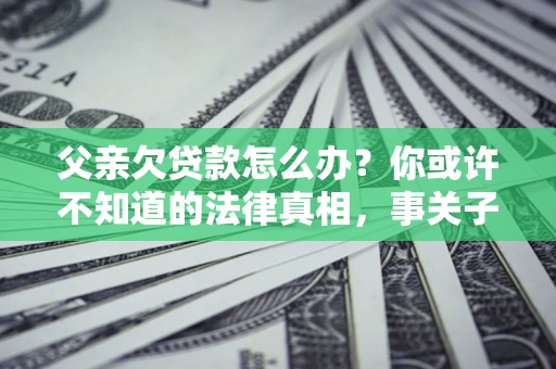 北京父亲欠贷款怎么办？你或许不知道的法律真相，事关子女未来